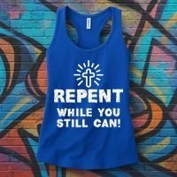 Repent While You Still Can! Christian (White) Women's Tank Top thumb 3