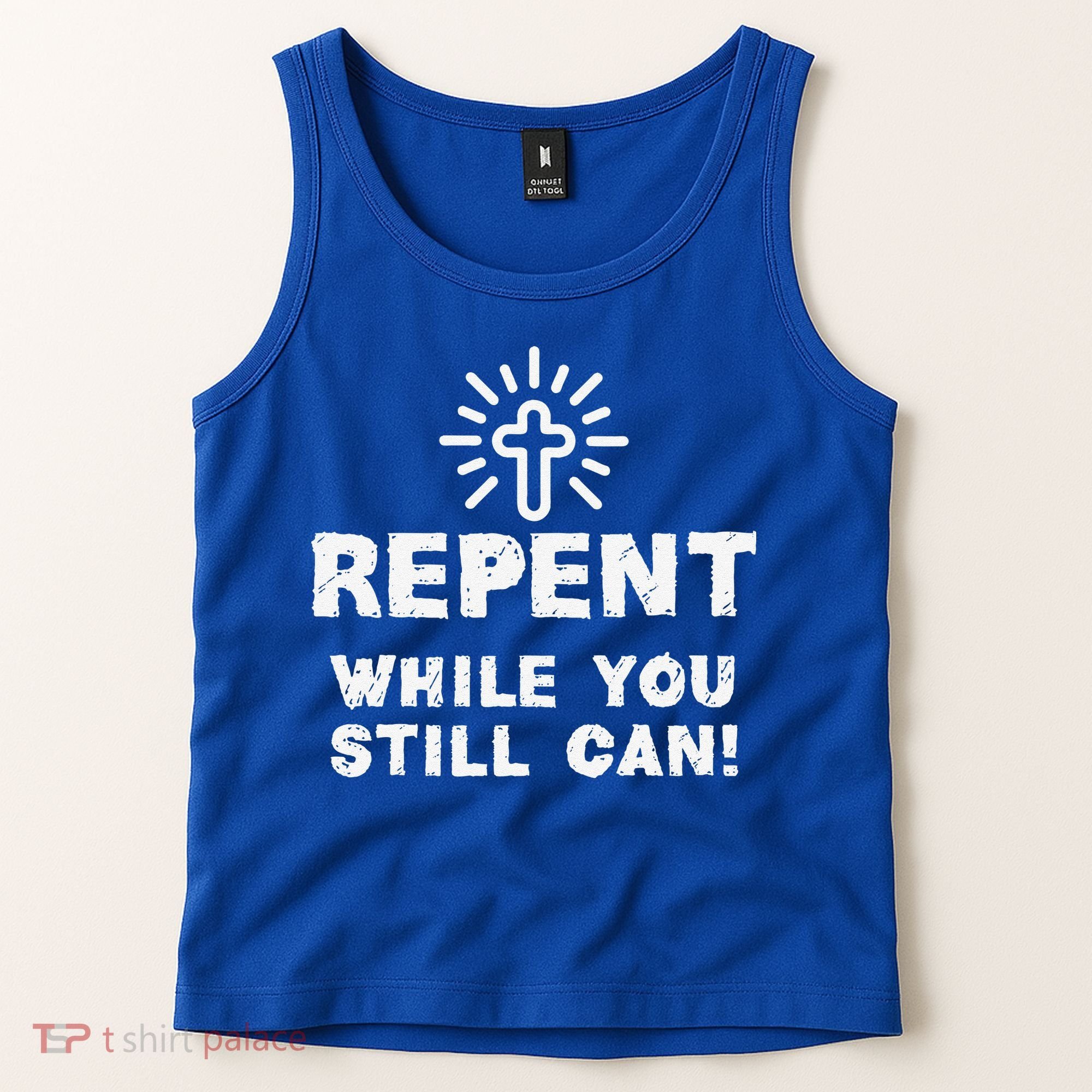 Repent While You Still Can! Christian (White) Tank Top
