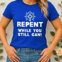 Repent While You Still Can! Christian (White) Women's T-Shirt thumb 2