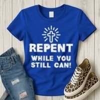 Repent While You Still Can! Christian (White) Women's T-Shirt thumb 3