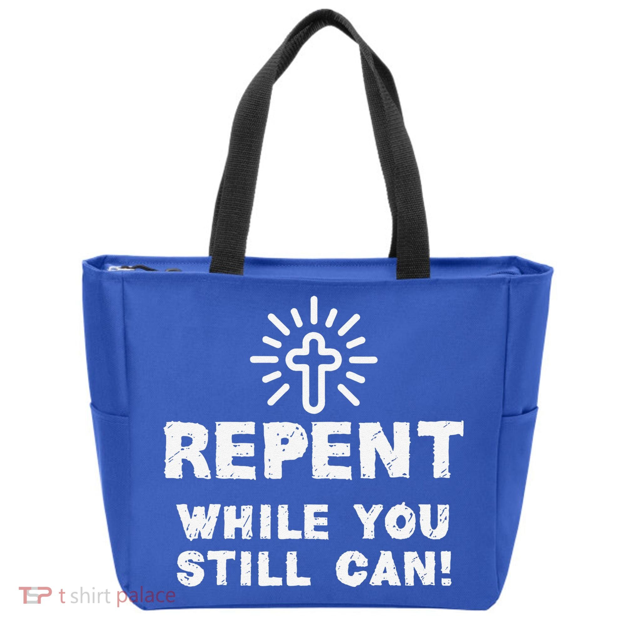 Repent While You Still Can! Christian (White) Tote Bag