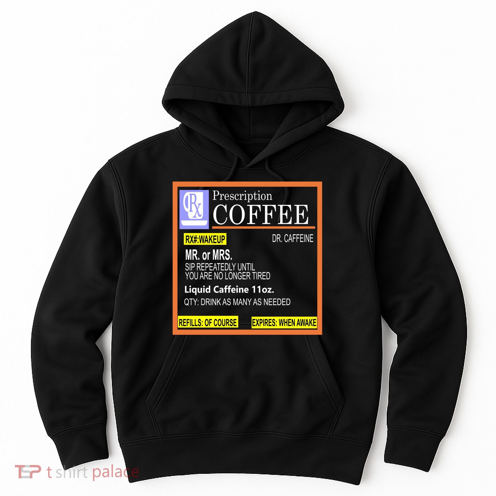 Rx Prescription Coffee Dr Caffeine Funny Hoodie