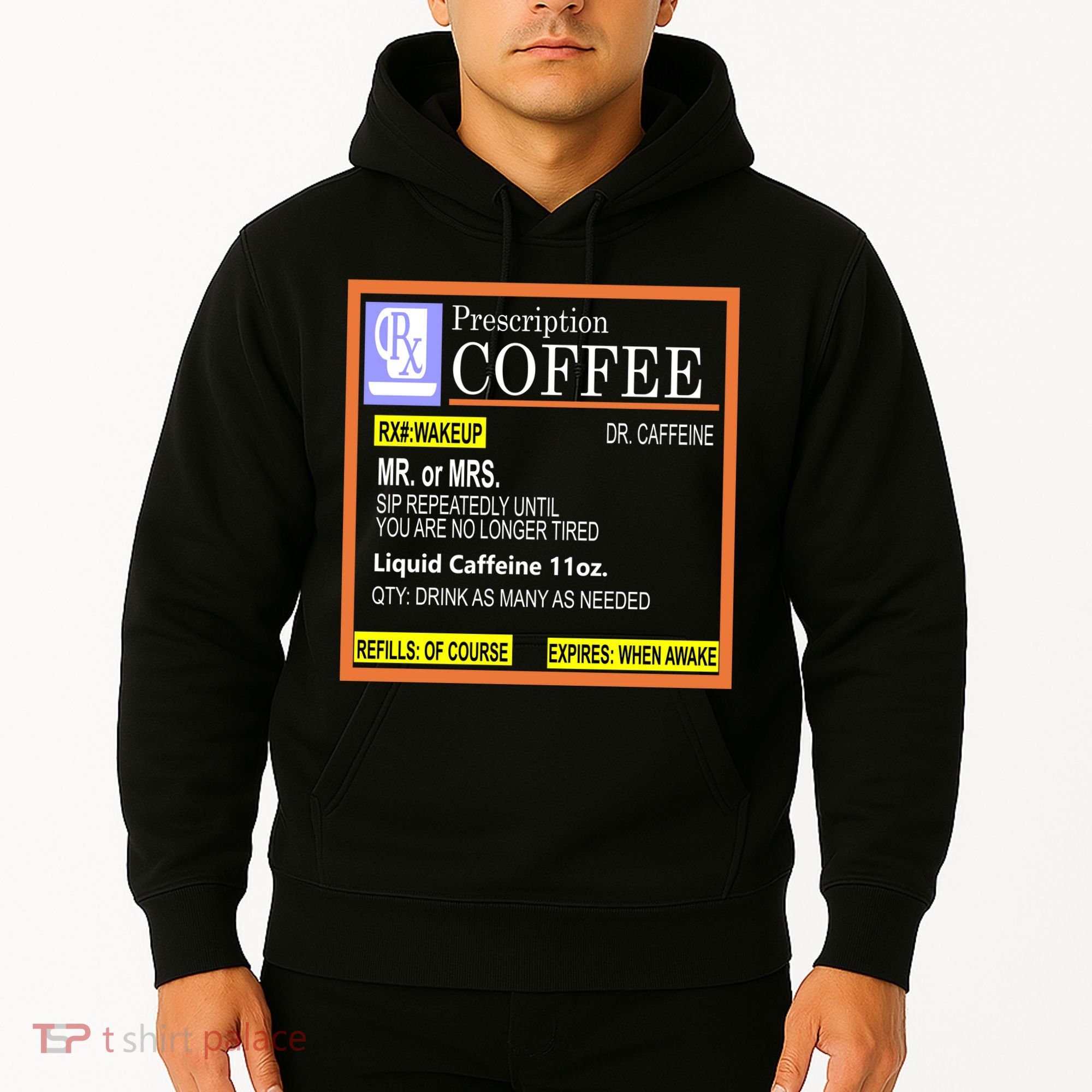 Rx Prescription Coffee Dr Caffeine Funny Hoodie