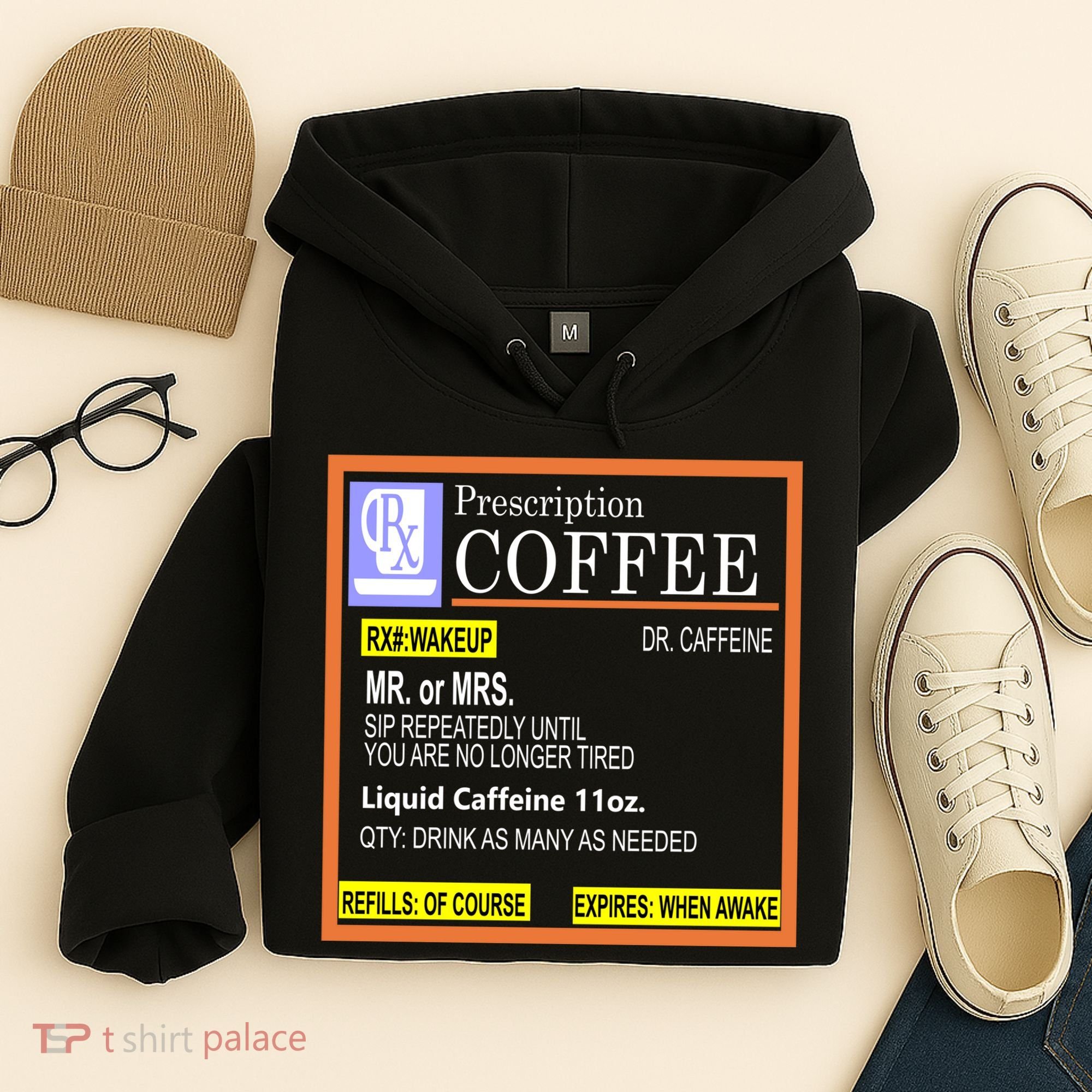 Rx Prescription Coffee Dr Caffeine Funny Hoodie