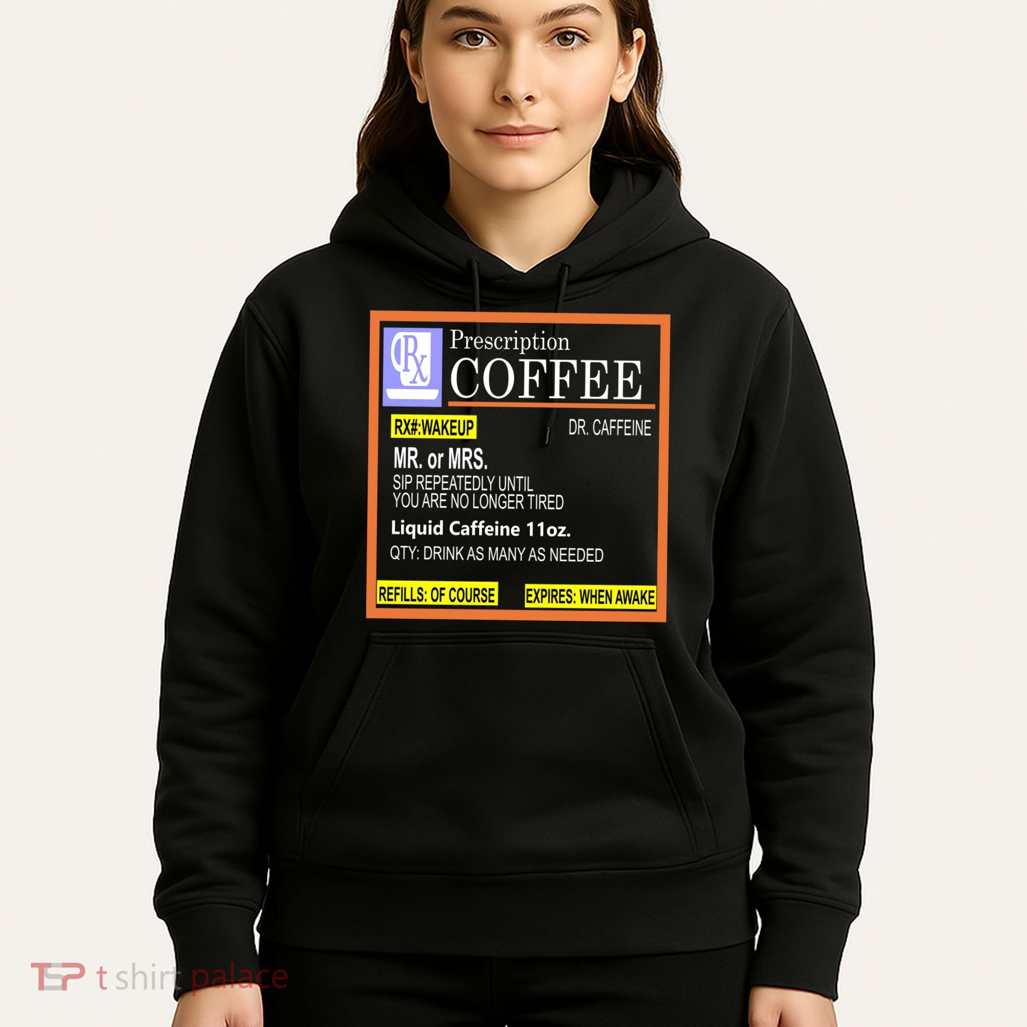 Rx Prescription Coffee Dr Caffeine Funny Hoodie