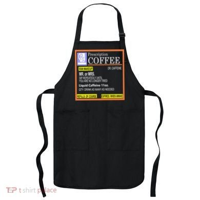 Rx Prescription Coffee Dr Caffeine Funny Apron