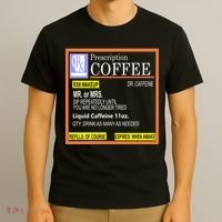 Rx Prescription Coffee Dr Caffeine Funny T-Shirt thumb 3