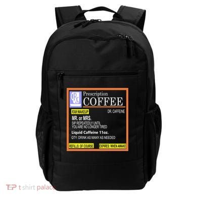 Rx Prescription Coffee Dr Caffeine Funny Backpack