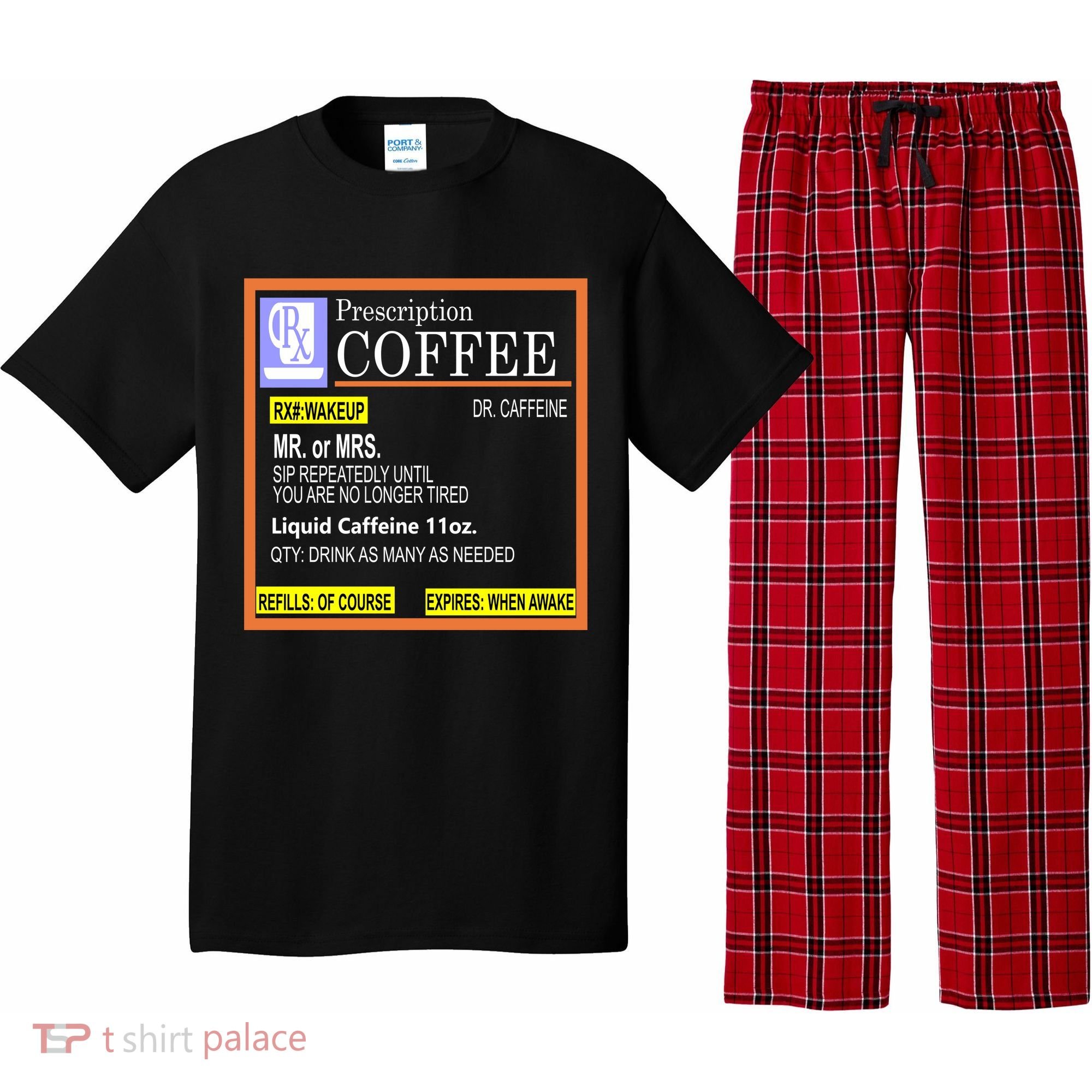 Rx Prescription Coffee Dr Caffeine Funny Pajama Set