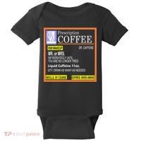 Rx Prescription Coffee Dr Caffeine Funny Baby Bodysuit thumb 0