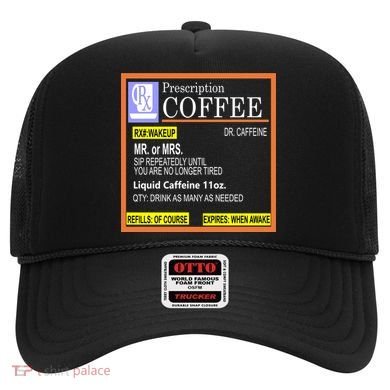 Rx Prescription Coffee Dr Caffeine Funny Hat