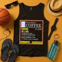 Rx Prescription Coffee Dr Caffeine Funny Tank Top thumb 4
