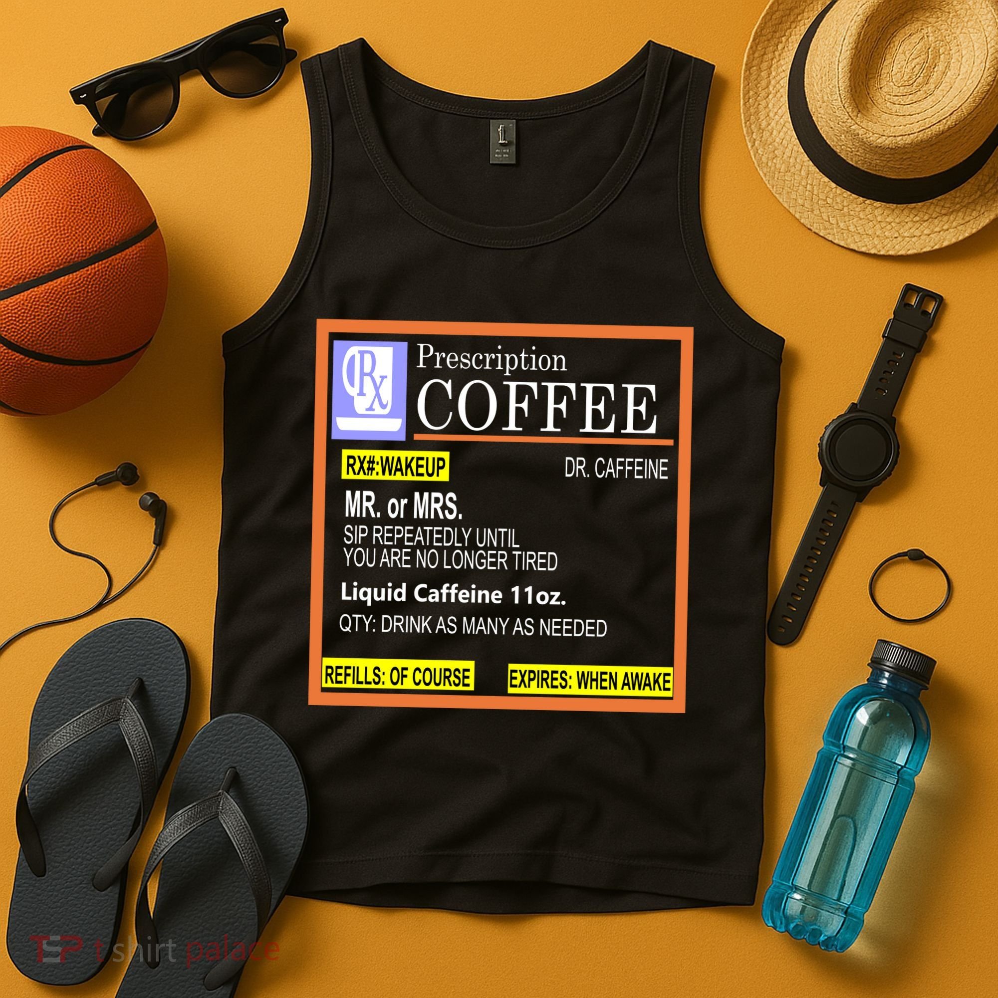 Rx Prescription Coffee Dr Caffeine Funny Tank Top