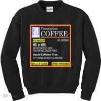 Rx Prescription Coffee Dr Caffeine Funny Kids Sweatshirt thumb 0