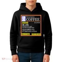 Rx Prescription Coffee Dr Caffeine Funny Kids Hoodie thumb 4