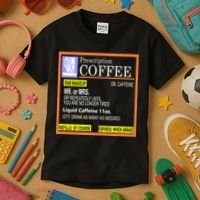 Rx Prescription Coffee Dr Caffeine Funny Kids T-Shirt thumb 3