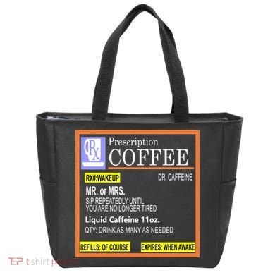 Rx Prescription Coffee Dr Caffeine Funny Tote Bag
