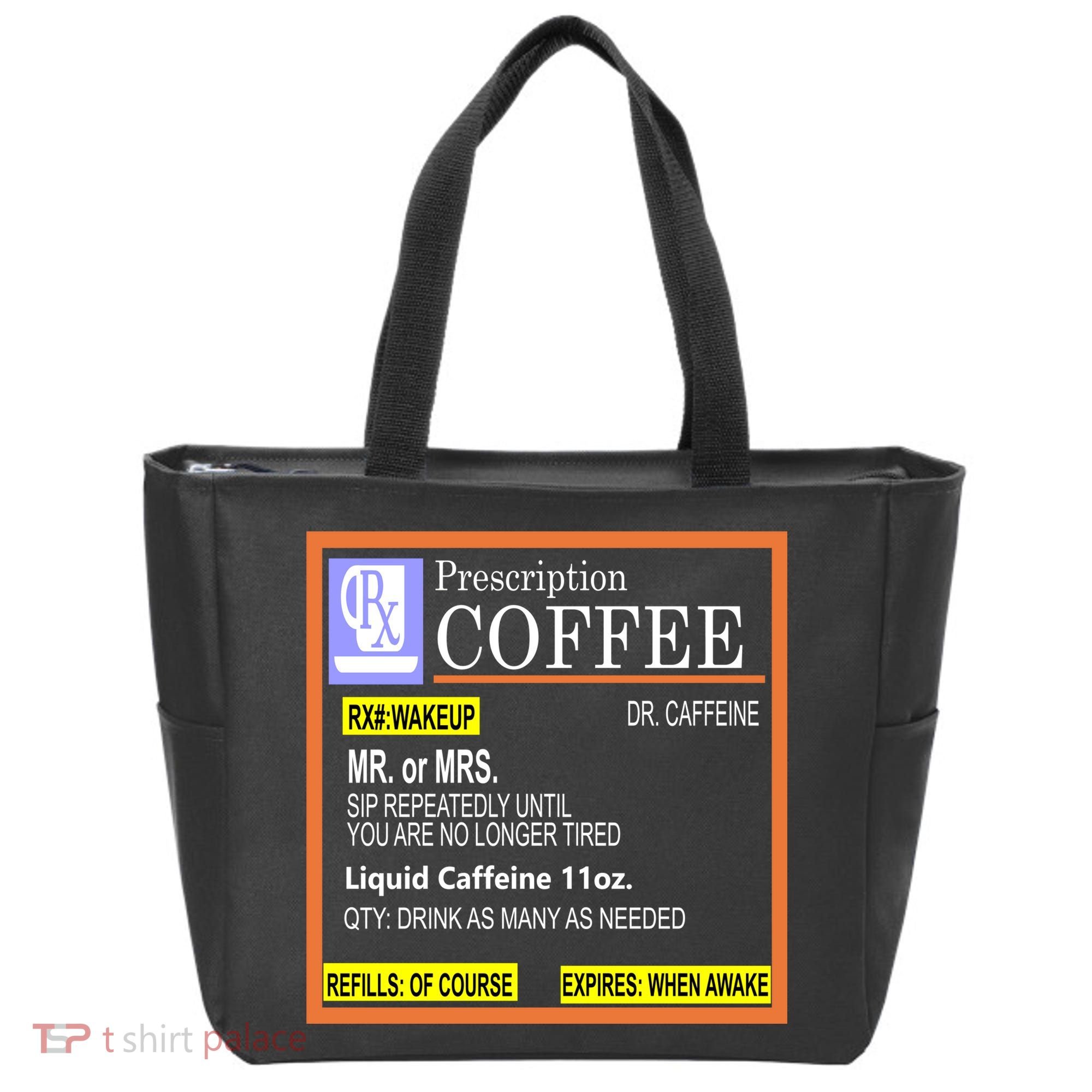 Rx Prescription Coffee Dr Caffeine Funny Tote Bag