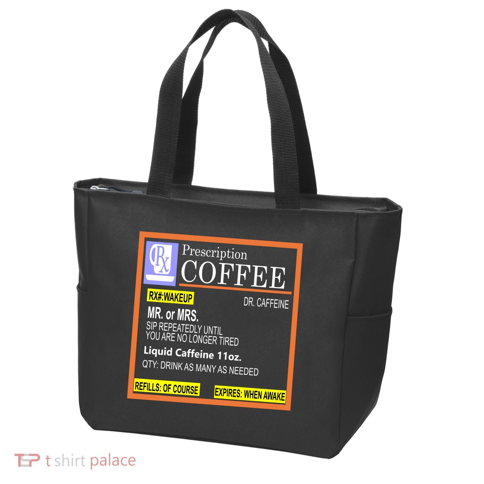 Rx Prescription Coffee Dr Caffeine Funny Tote Bag