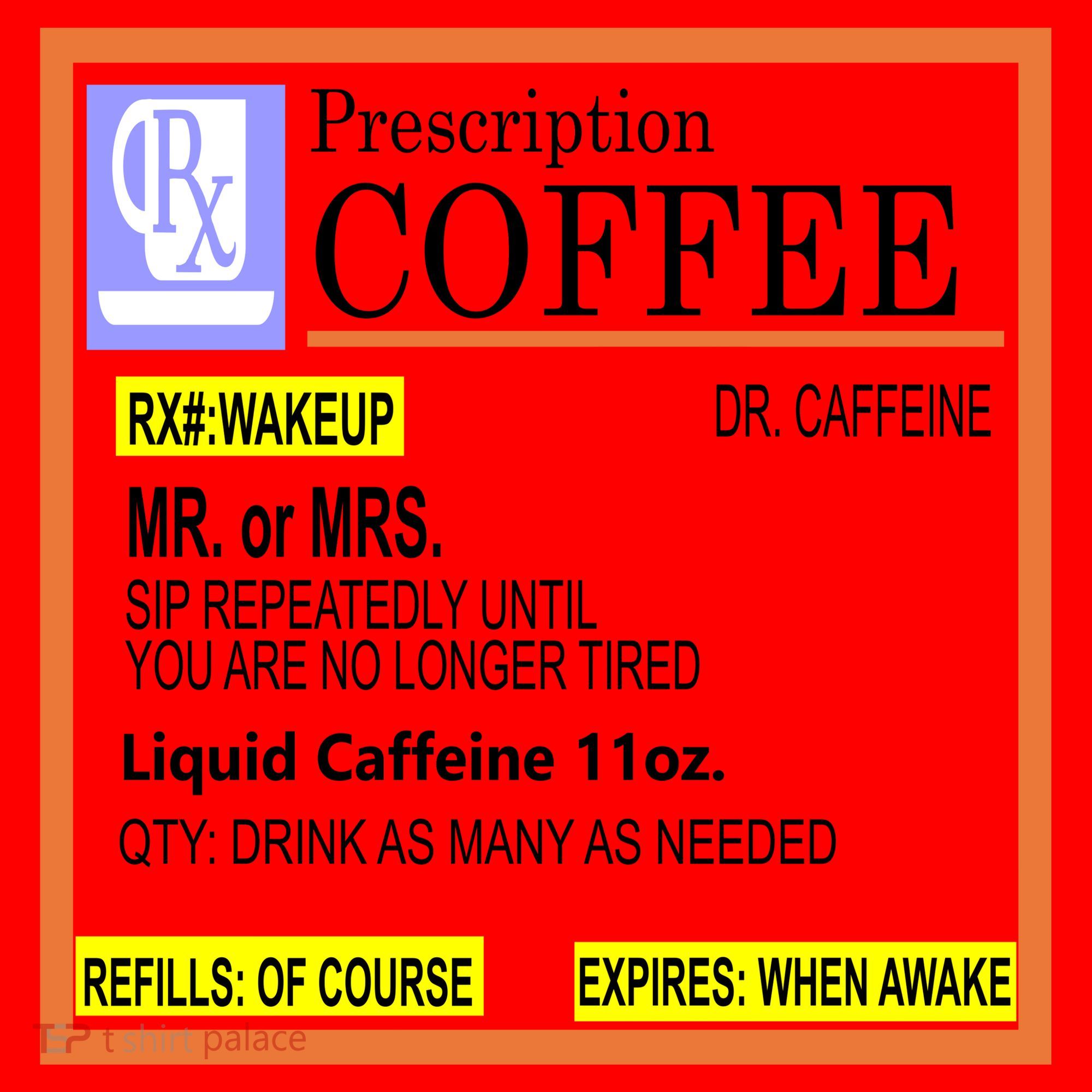 Rx Prescription Coffee Dr Caffeine Funny Santa Hat
