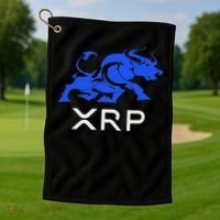 Ripple Xrp Bullrun To The Moon Cryptocurrency Coin Token Golf Towel thumb 1