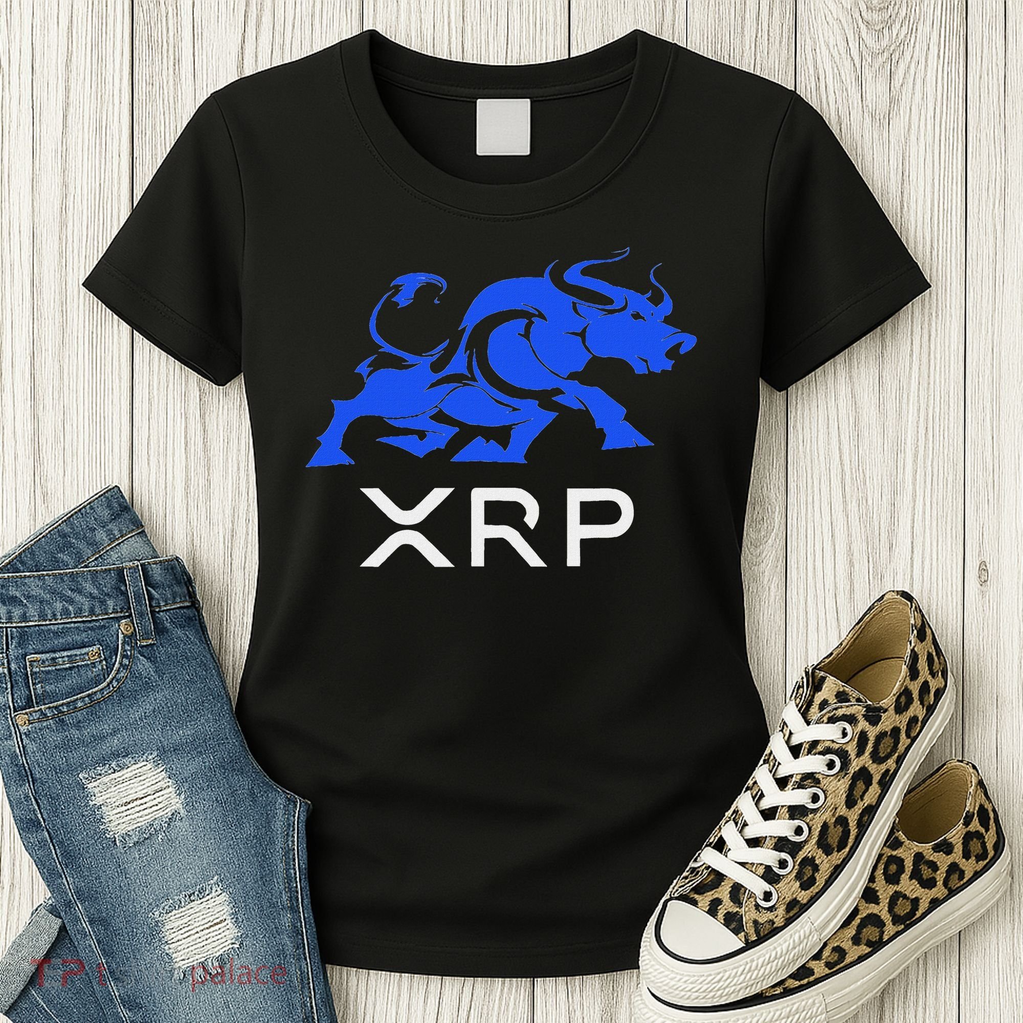 Ripple Xrp Bullrun To The Moon Cryptocurrency Coin Token Women's T-Shirt