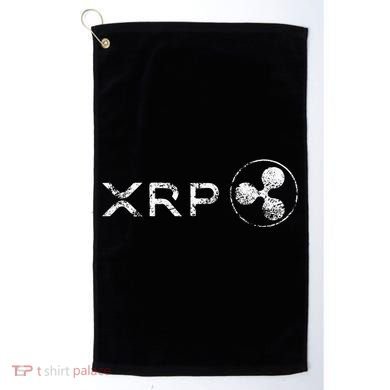 Ripple Xrp Crypto Token Blockchain Technology White Vintage Golf Towel