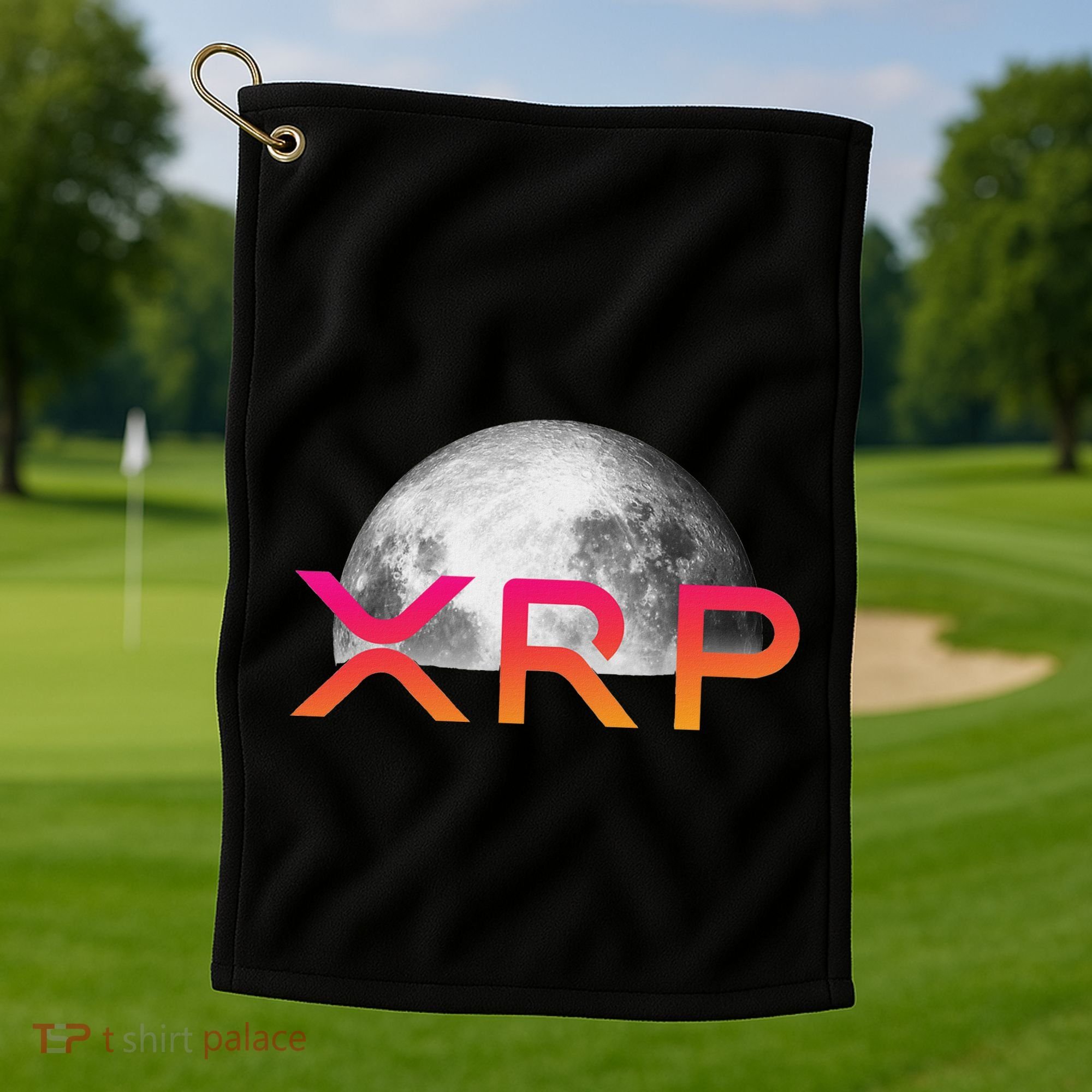 Ripple Xrp Coin Moon Xrp Army Crypto Cryptocurrency Golf Towel