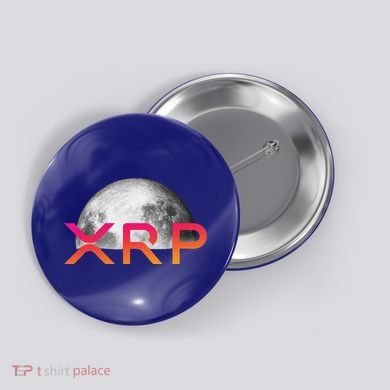 Ripple Xrp Coin Moon Xrp Army Crypto Cryptocurrency Button