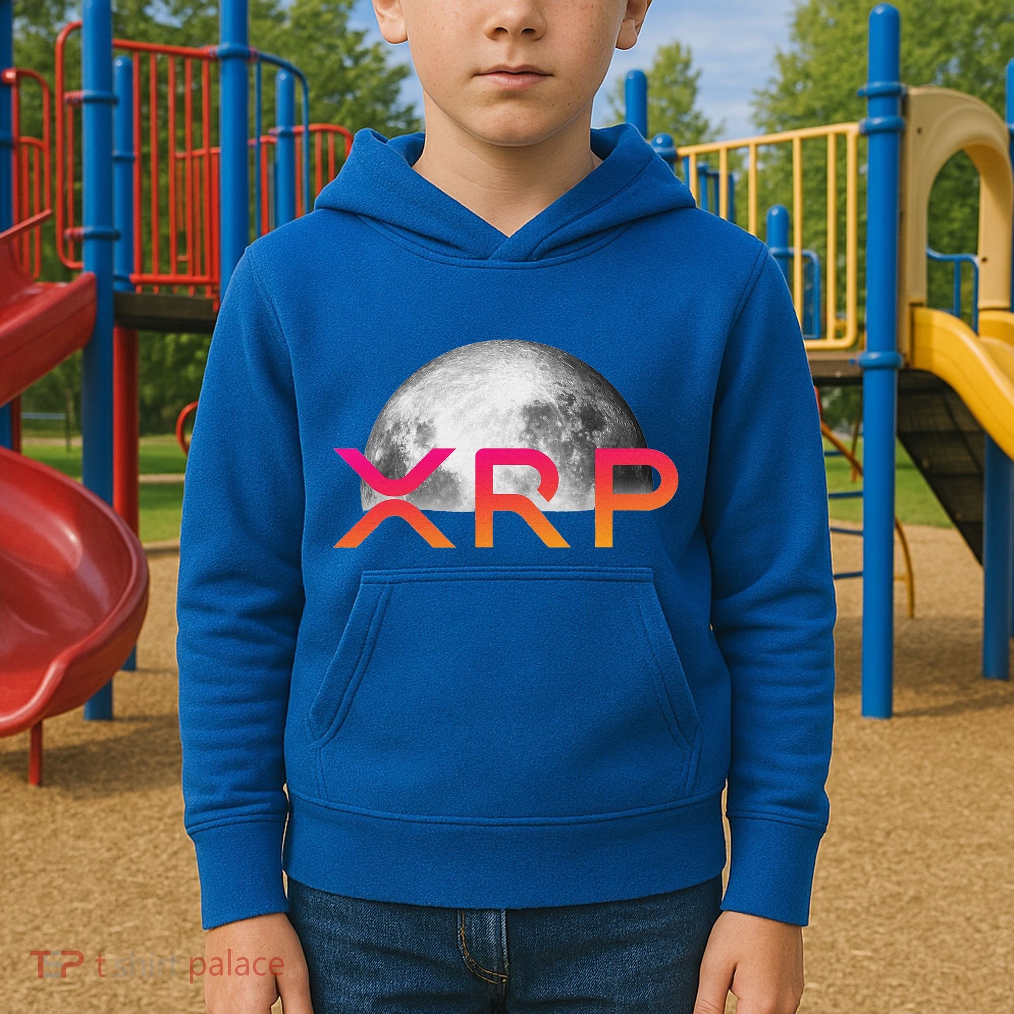 Ripple Xrp Coin Moon Xrp Army Crypto Cryptocurrency Kids Hoodie