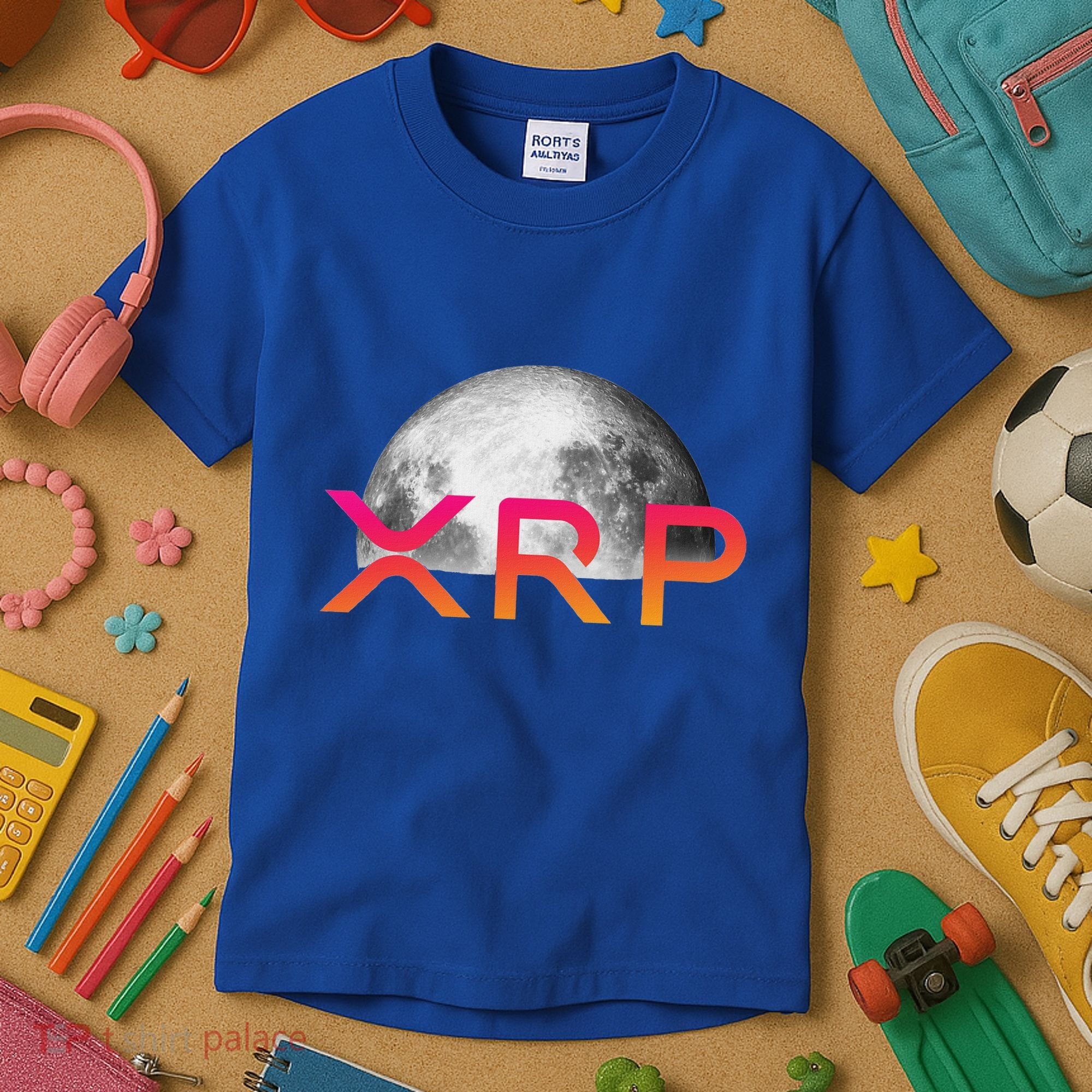 Ripple Xrp Coin Moon Xrp Army Crypto Cryptocurrency Kids T-Shirt