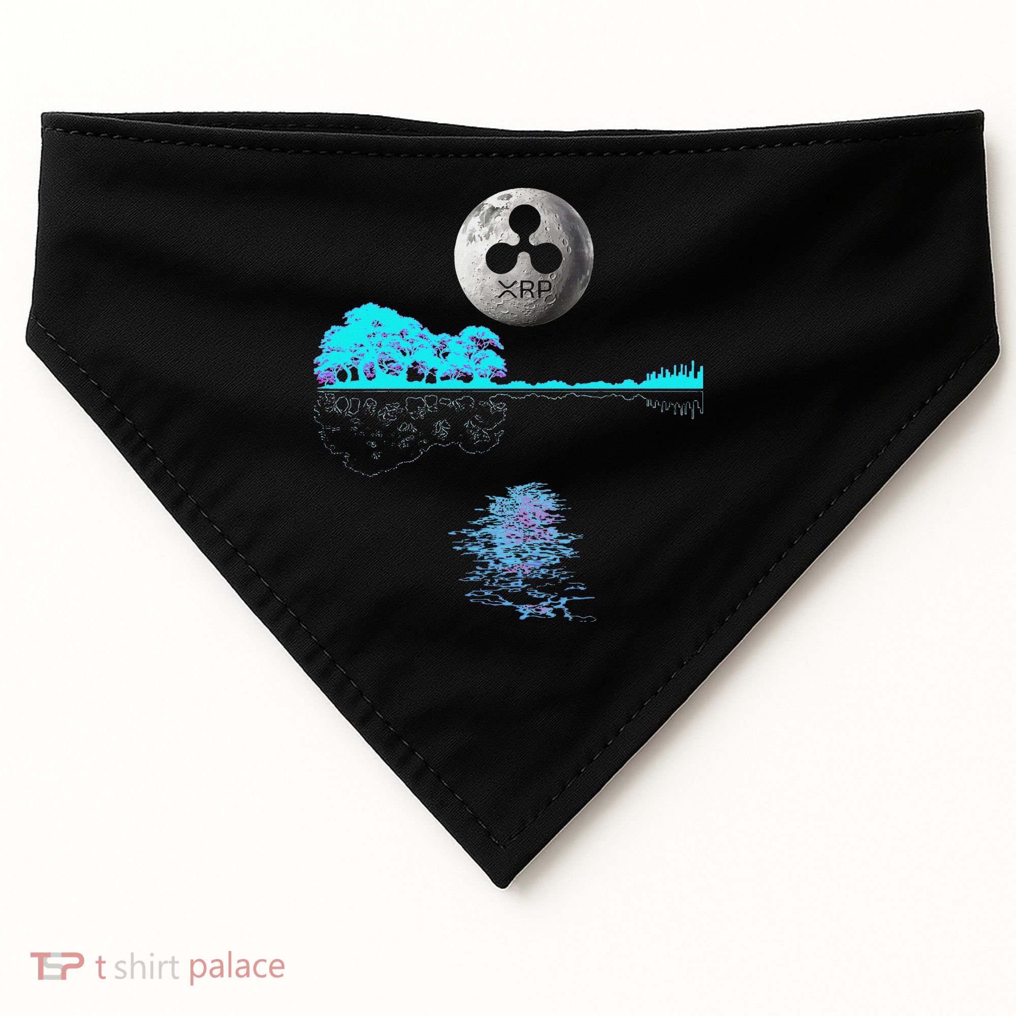 Ripple Xrp Guitar Lake Moon Ripple Hodler USA-Made Doggie Bandana