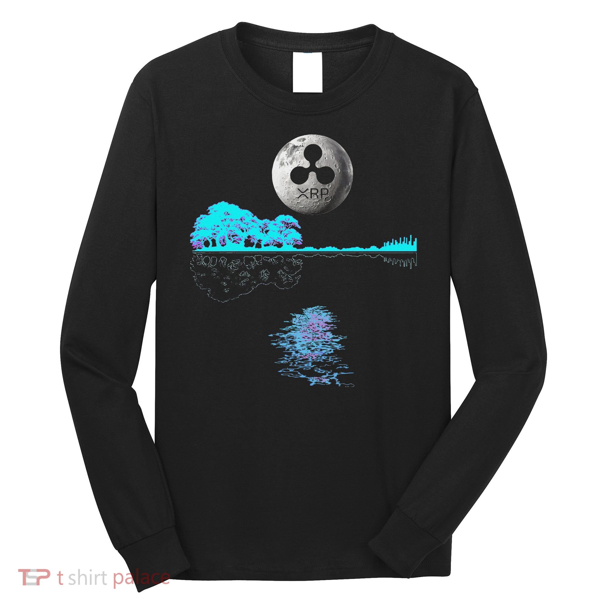 Ripple Xrp Guitar Lake Moon Ripple Hodler Long Sleeve Shirt