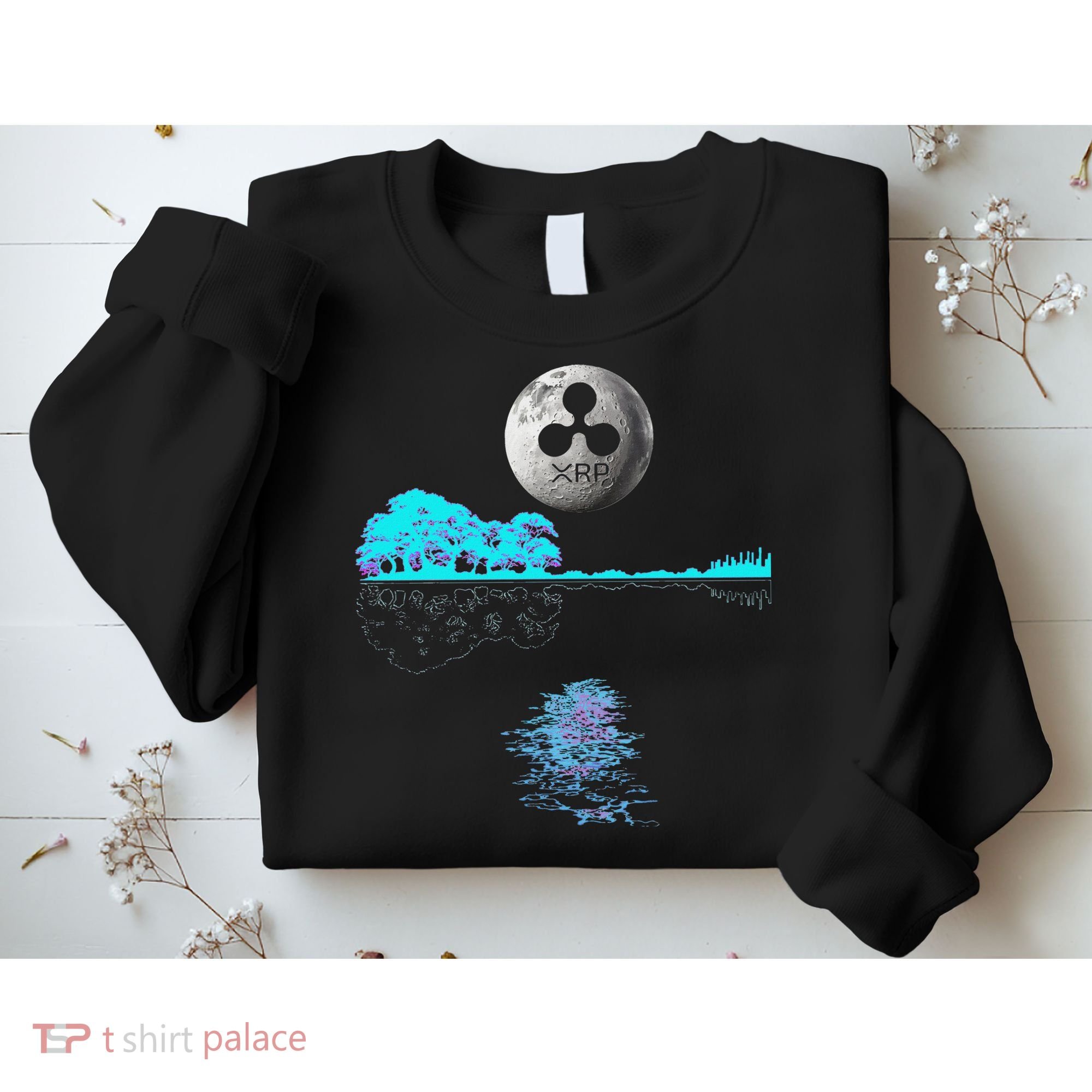 Ripple Xrp Guitar Lake Moon Ripple Hodler Sweatshirt