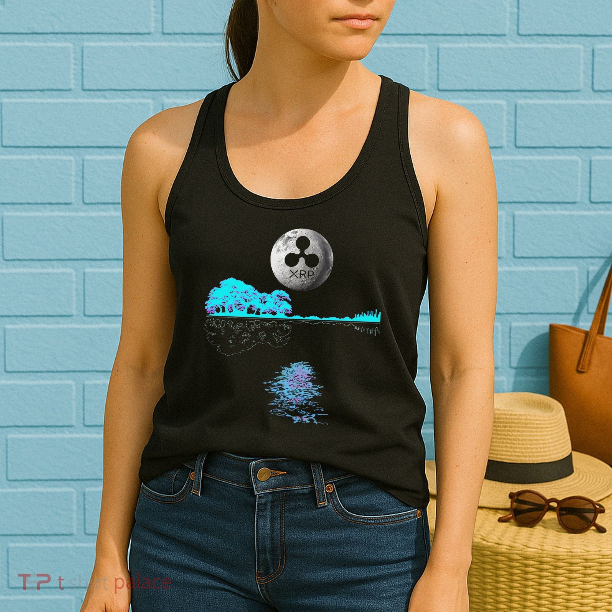 Ripple Xrp Guitar Lake Moon Ripple Hodler Women's Tank Top