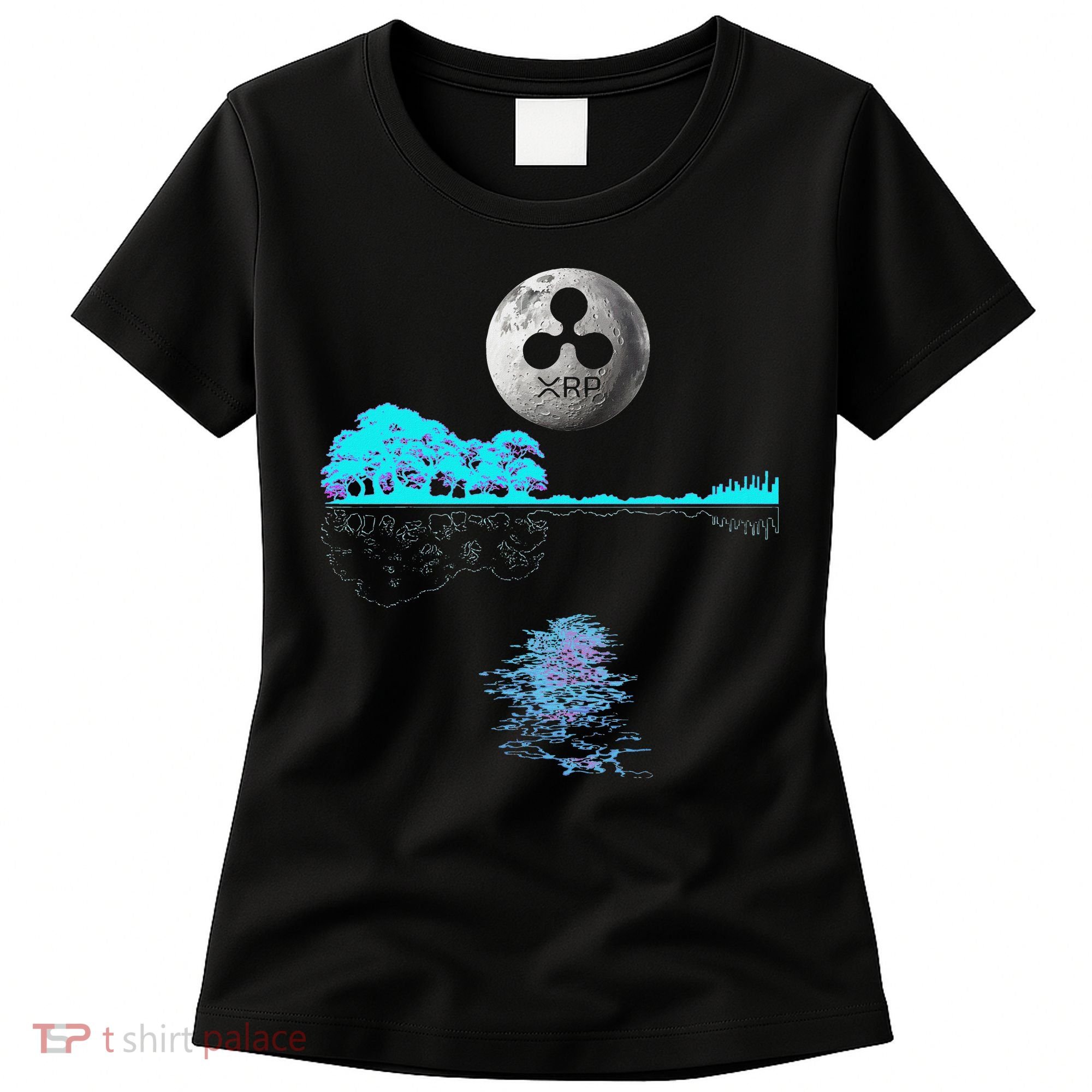 Ripple Xrp Guitar Lake Moon Ripple Hodler Women's T-Shirt