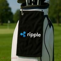 Ripple Xrp Logo Crypto Trading Trader Gift Cryptocurrency Golf Towel thumb 2