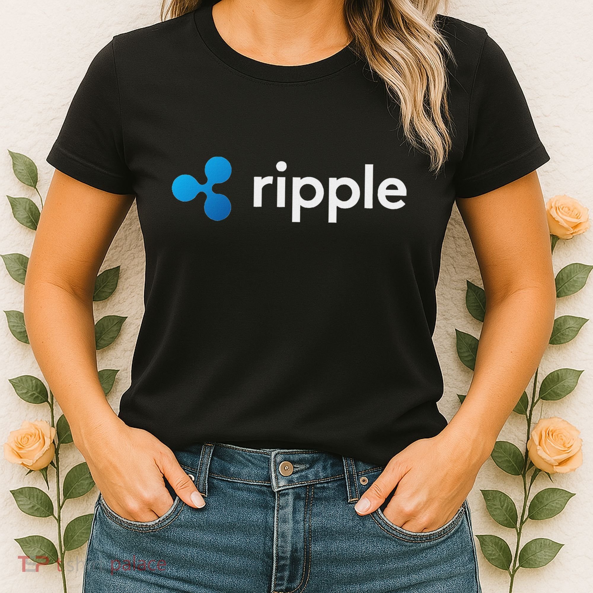 Ripple Xrp Logo Crypto Trading Trader Gift Cryptocurrency Women's T-Shirt