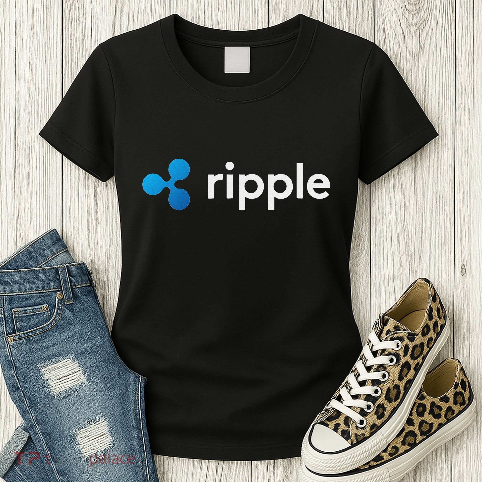 Ripple Xrp Logo Crypto Trading Trader Gift Cryptocurrency Women's T-Shirt