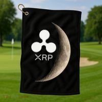 Ripple Xrp Moon Proud Ripple Hodler Golf Towel thumb 1