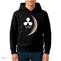 Ripple Xrp Moon Proud Ripple Hodler Kids Hoodie thumb 4