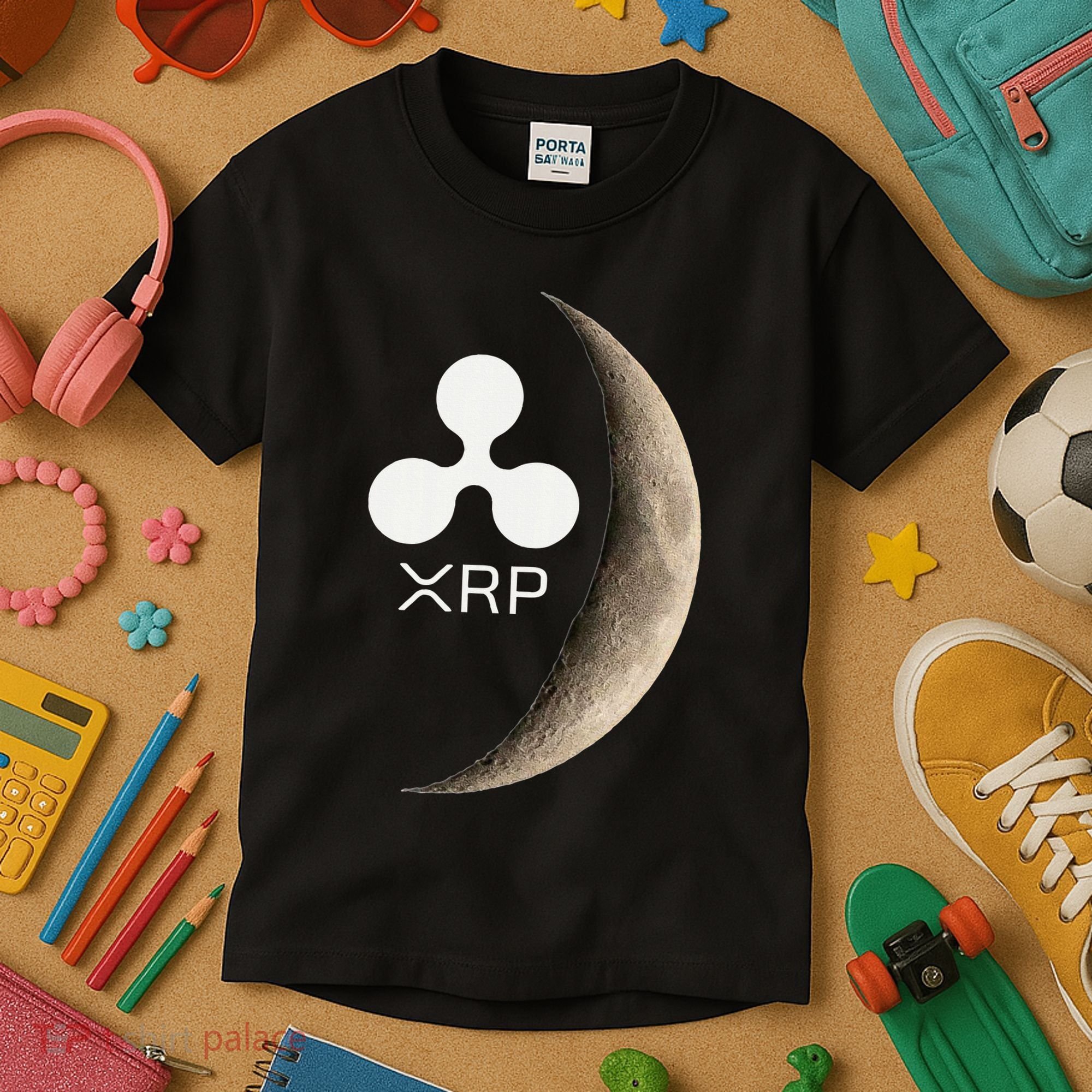 Ripple Xrp Moon Proud Ripple Hodler Kids T-Shirt