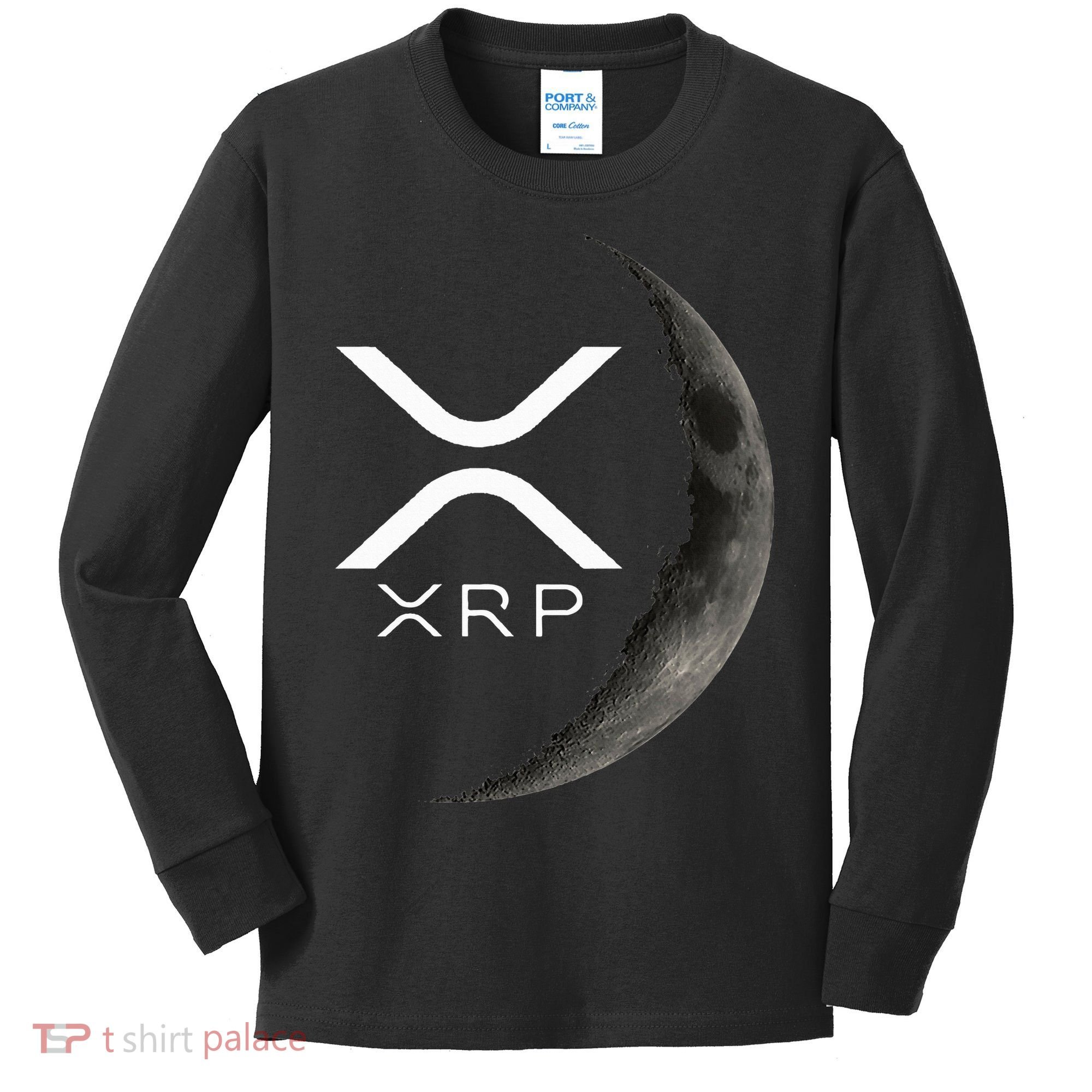 Ripple Xrp Moon Kids Long Sleeve Shirt