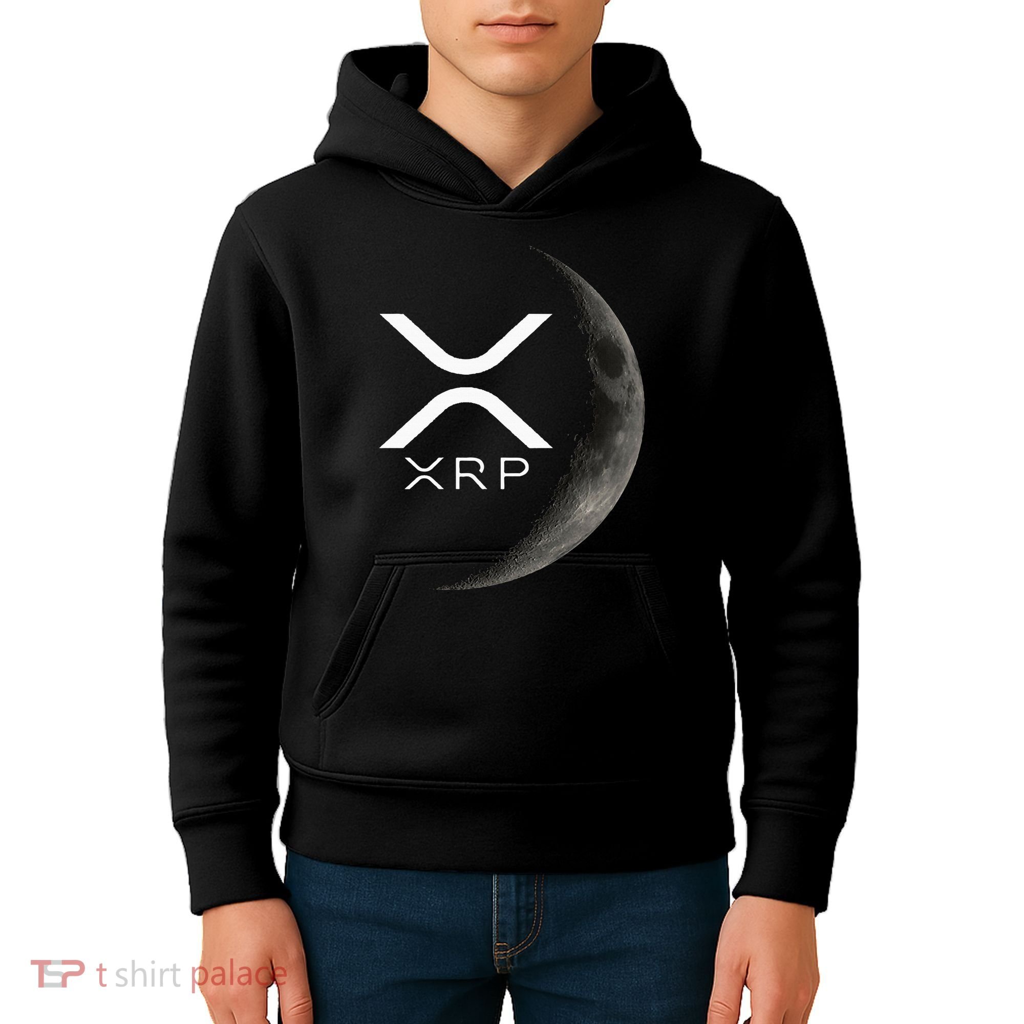 Ripple Xrp Moon Kids Hoodie