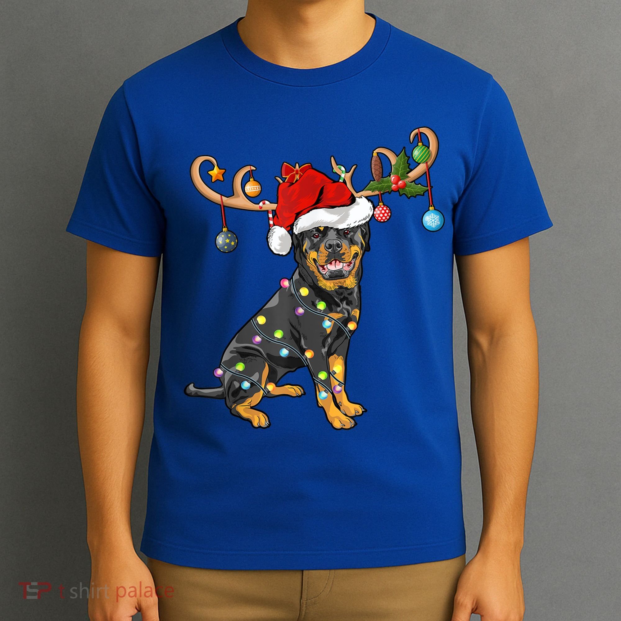 Rottweiler Xmas Santa's Reindeer Rottweiler Christmas Meaningful Gift T-Shirt