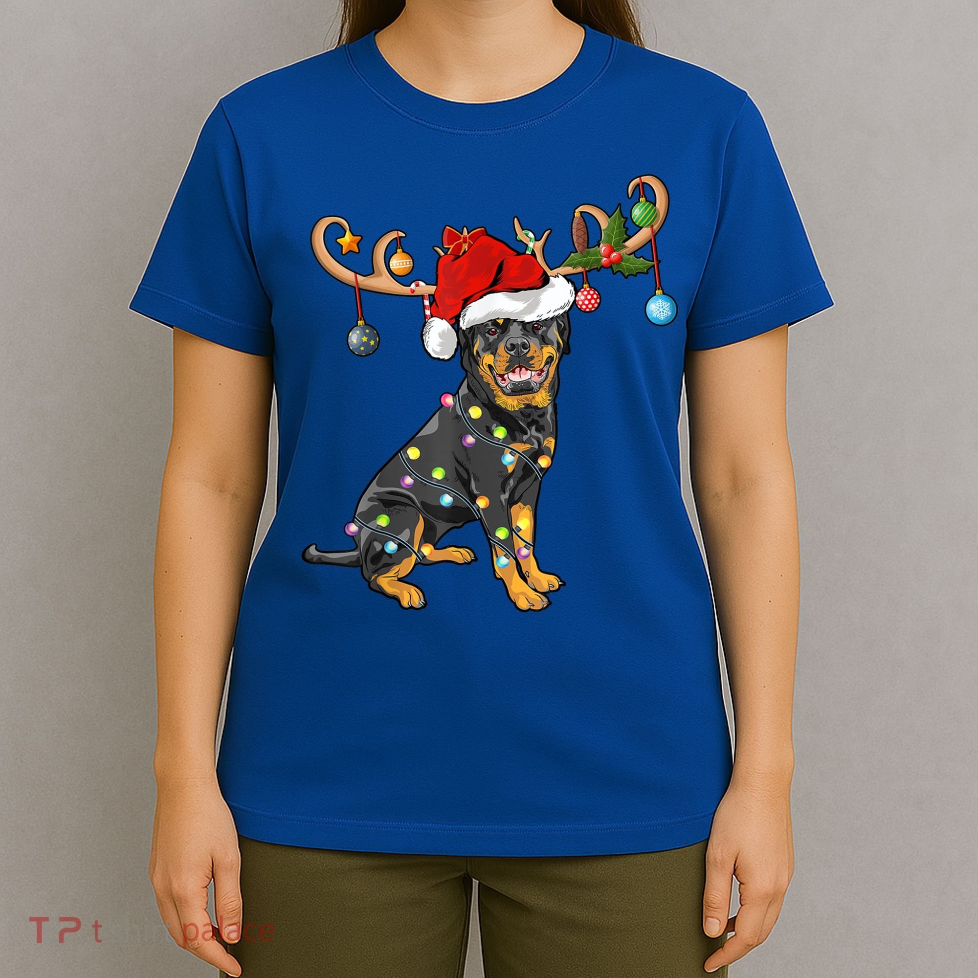 Rottweiler Xmas Santa's Reindeer Rottweiler Christmas Meaningful Gift T-Shirt