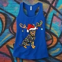 Rottweiler Xmas Santa's Reindeer Rottweiler Christmas Meaningful Gift Women's Tank Top thumb 3