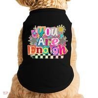 Retro You Are Enough Collage Doggie Tank thumb 0