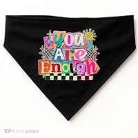 Retro You Are Enough Collage USA-Made Doggie Bandana thumb 0