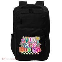 Retro You Are Enough Collage Impact Tech Backpack thumb 0